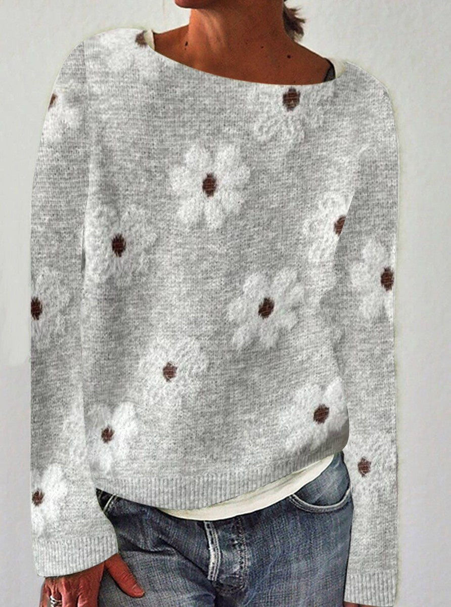 Sophie | Zeitloser Damen Strickpullover mit Zopfstruktur