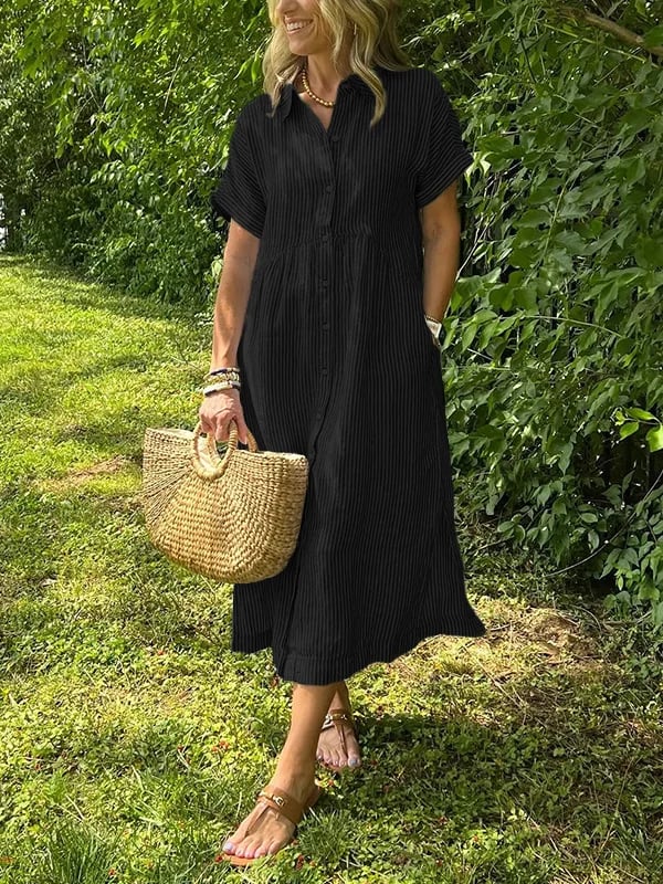 Nadja | Elegantes Maxi-Hemdkleid mit sanfter Haptik
