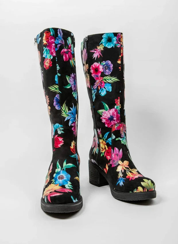 Lina | Elegante Lederstiefel mit mittlerem Absatz