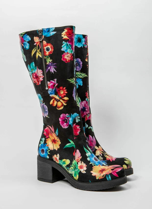 Lina | Elegante Lederstiefel mit mittlerem Absatz