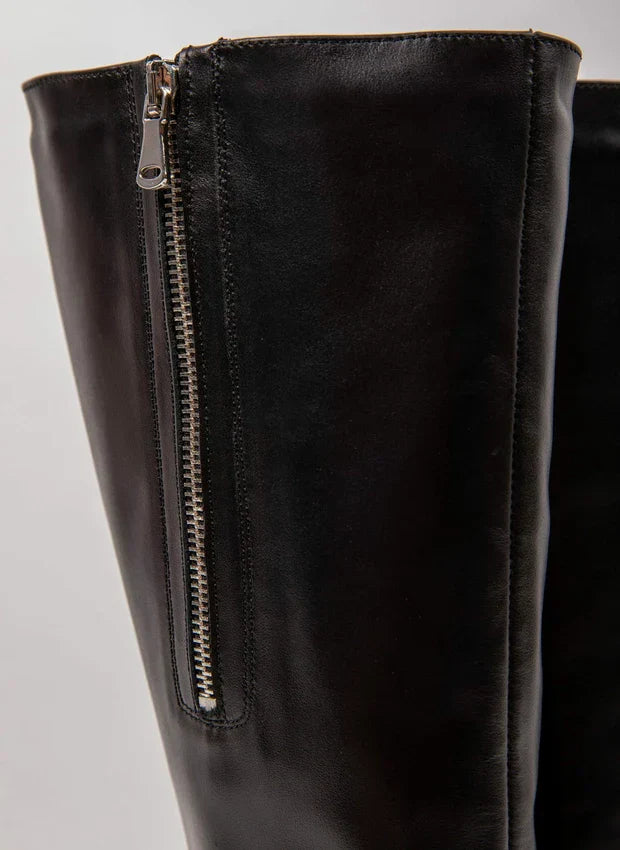 Lina | Elegante Lederstiefel mit mittlerem Absatz