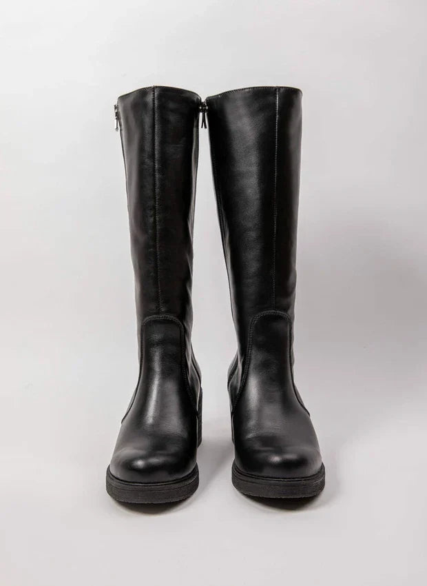Lina | Elegante Lederstiefel mit mittlerem Absatz