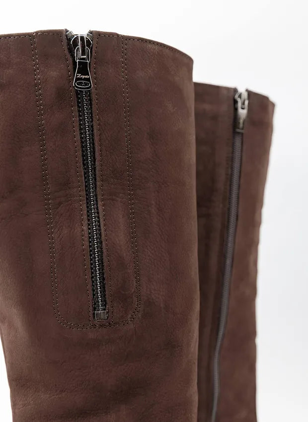 Lina | Elegante Lederstiefel mit mittlerem Absatz