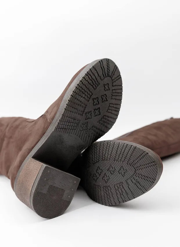 Lina | Elegante Lederstiefel mit mittlerem Absatz