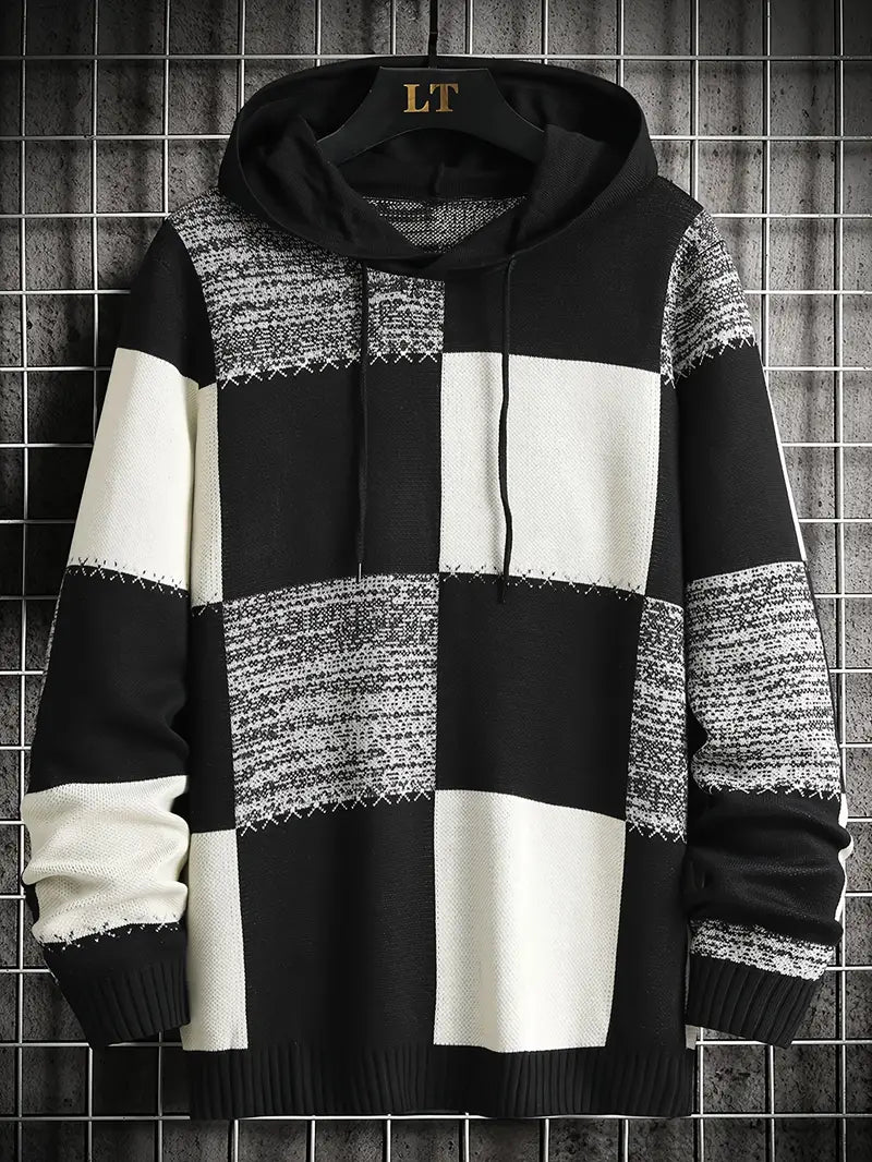 Fabian | Bequemer Strickpullover mit modischer Kapuze
