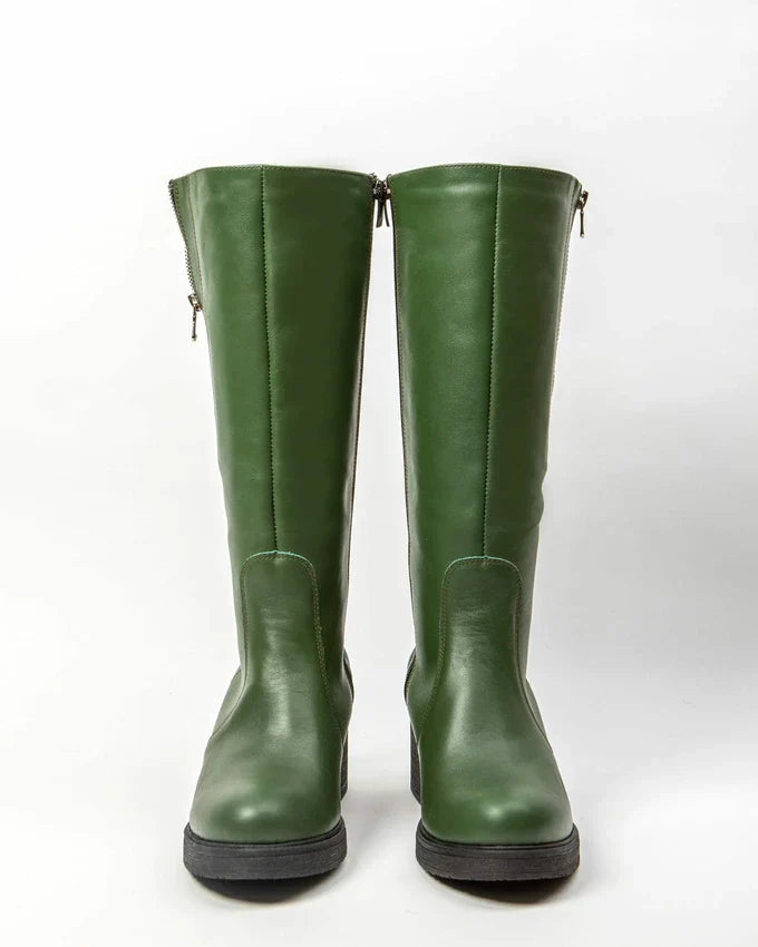 Lina | Elegante Lederstiefel mit mittlerem Absatz