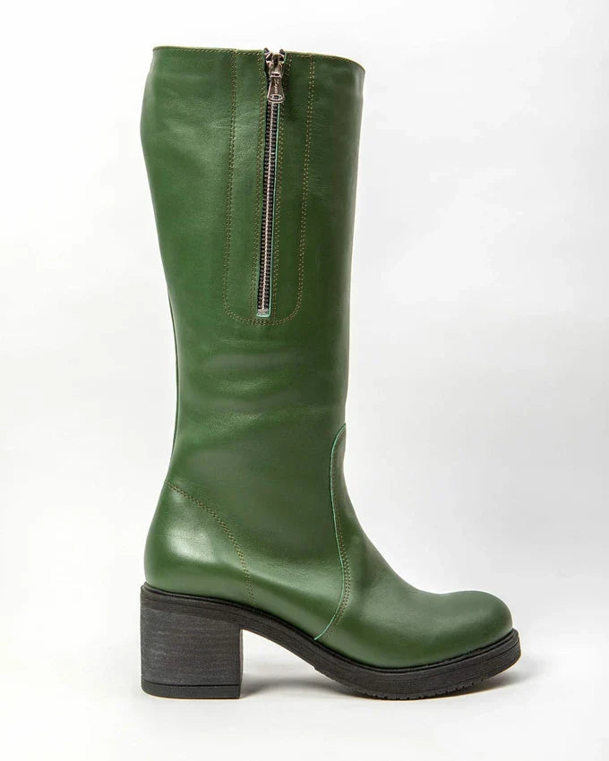 Lina | Elegante Lederstiefel mit mittlerem Absatz