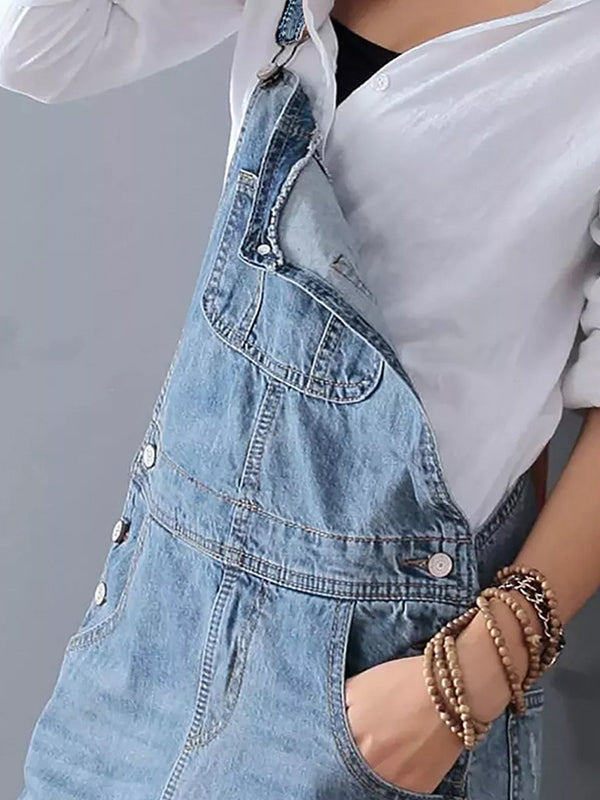 Lina | Stilvolles Jeans Latzhosen Kleid für lockere Outfits