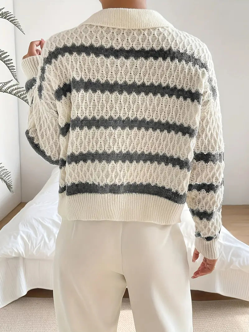 Lina | Gestreifter Strickpullover für jeden Tag
