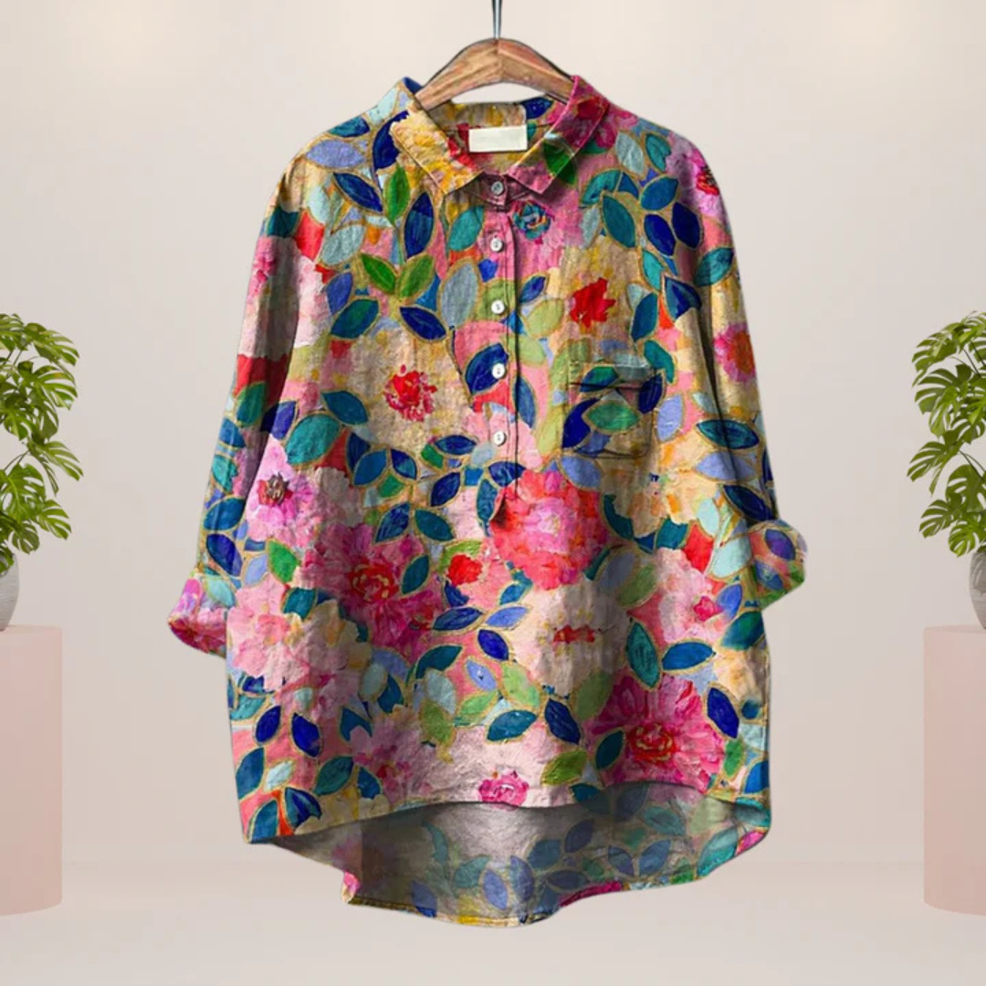 Amelie | Trendiges Kunstshirt mit Printdesign