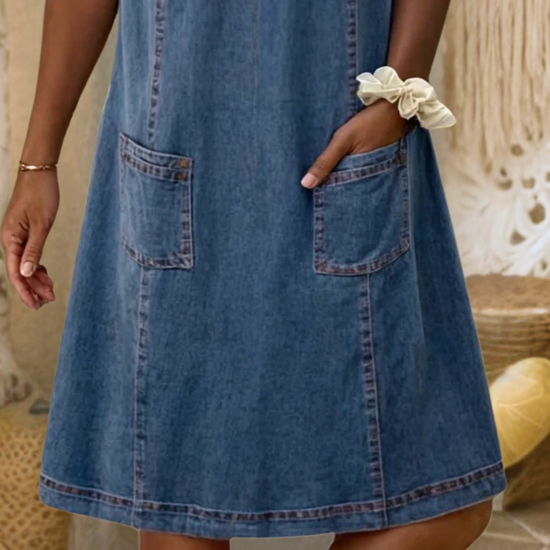 Elisa | Modisches Damenkleid im zeitlosen Denimstil