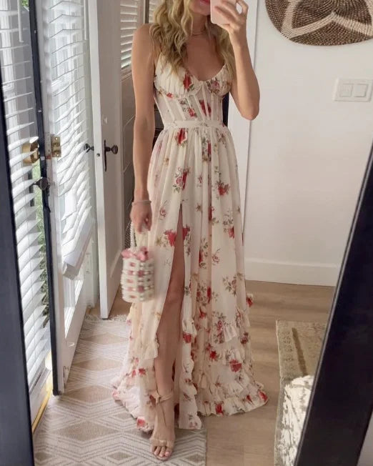 Clara | Midikleid mit romantischem Blumenmuster