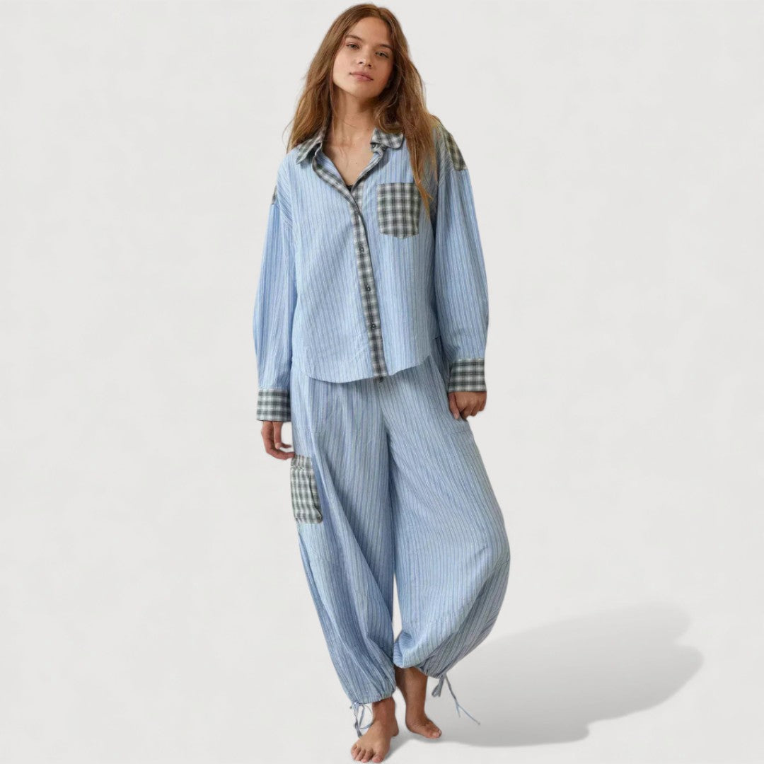 Emilia | Komfortables Pyjama-Set Damen stilvoll getragen