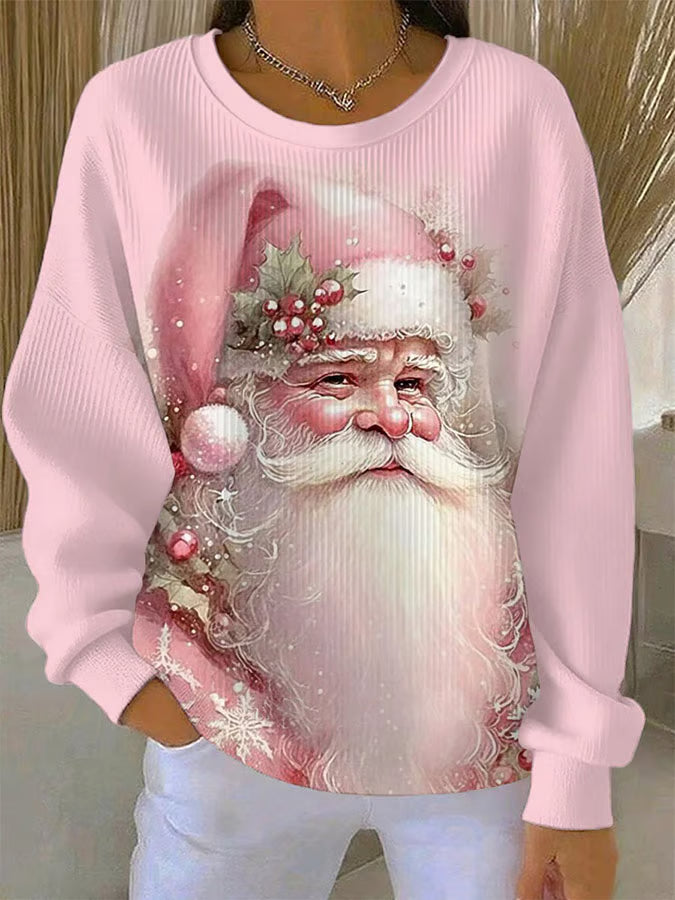 Ella | Festlicher Pullover Damen Mit Santa-Motiv Modern