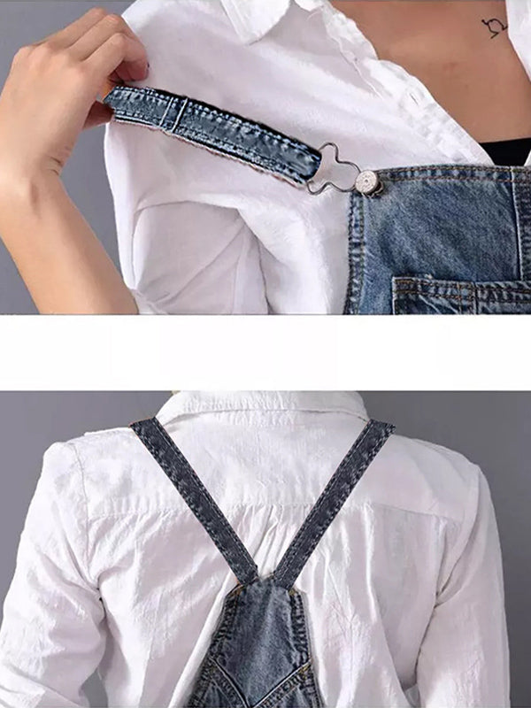 Lina | Stilvolles Jeans Latzhosen Kleid für lockere Outfits