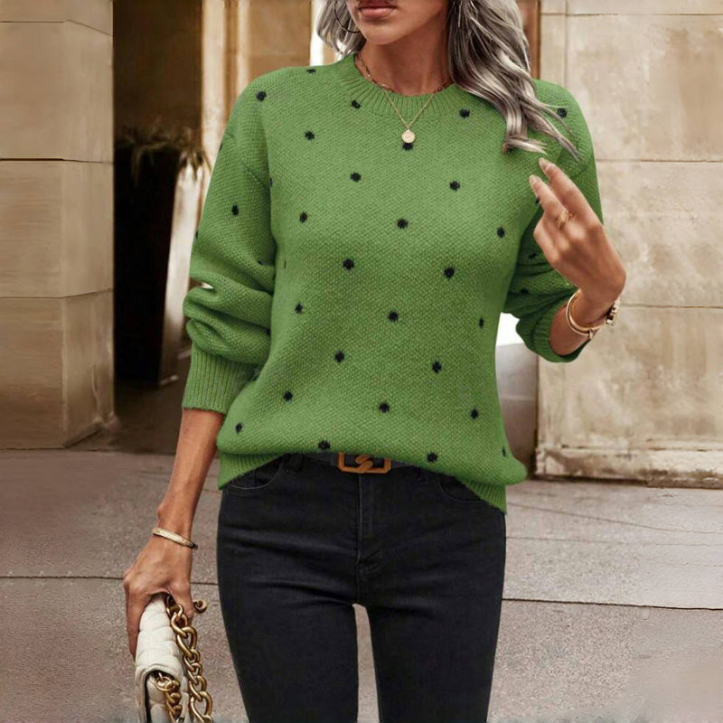 Sophie | Eleganter Strickpullover mit modernem Punktmuster