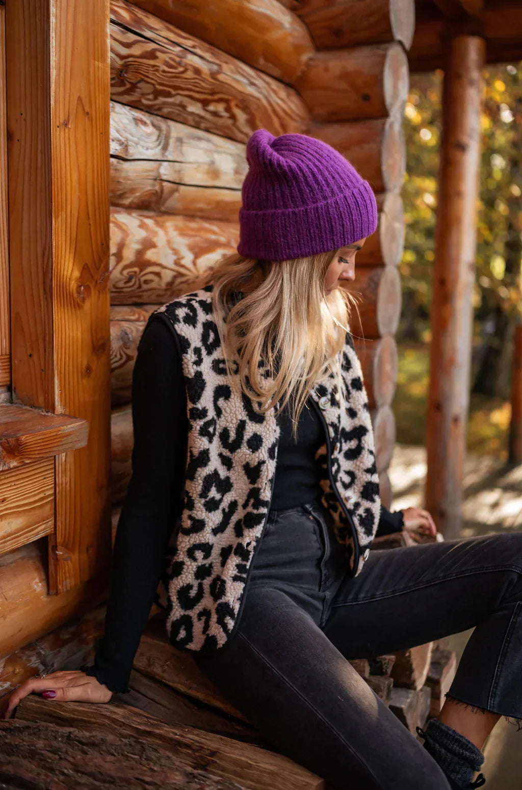 Elena | Stilvolle Leoparden-Strickweste für Damen