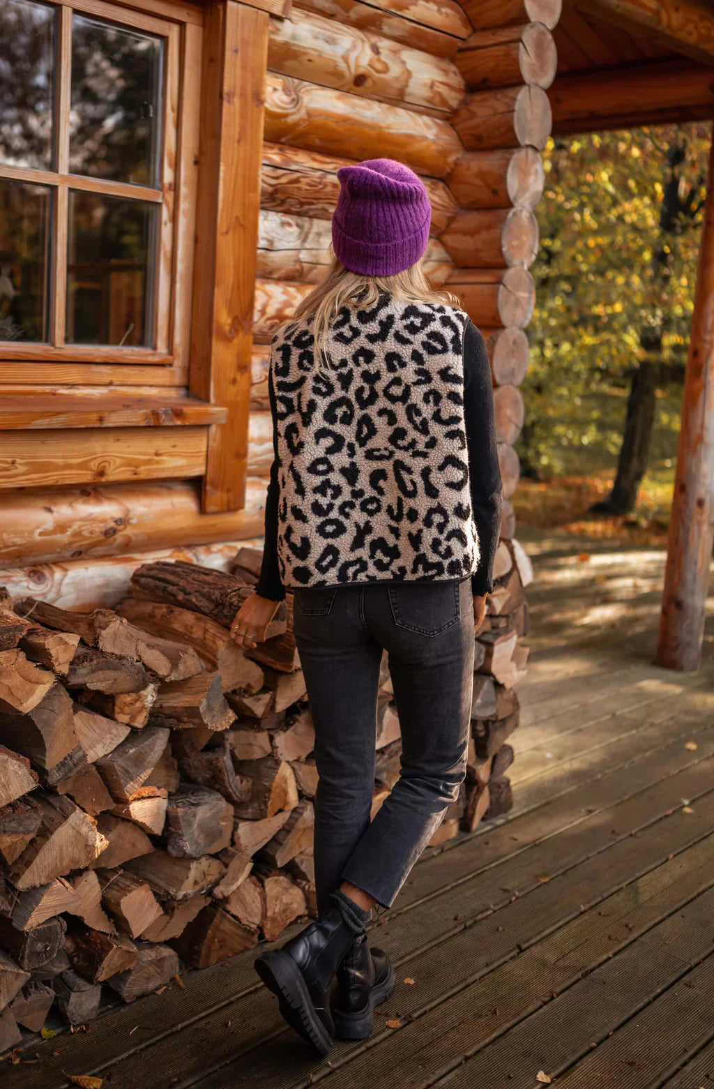 Elena | Stilvolle Leoparden-Strickweste für Damen