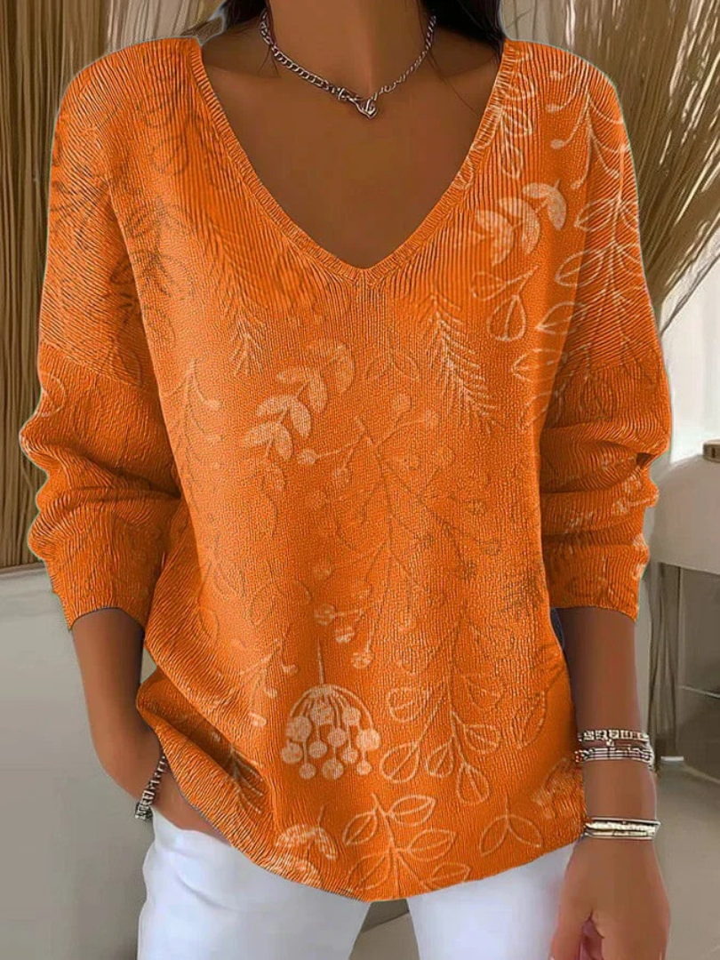 Lina | Feiner Pullover mit klassischem V-Ausschnitt
