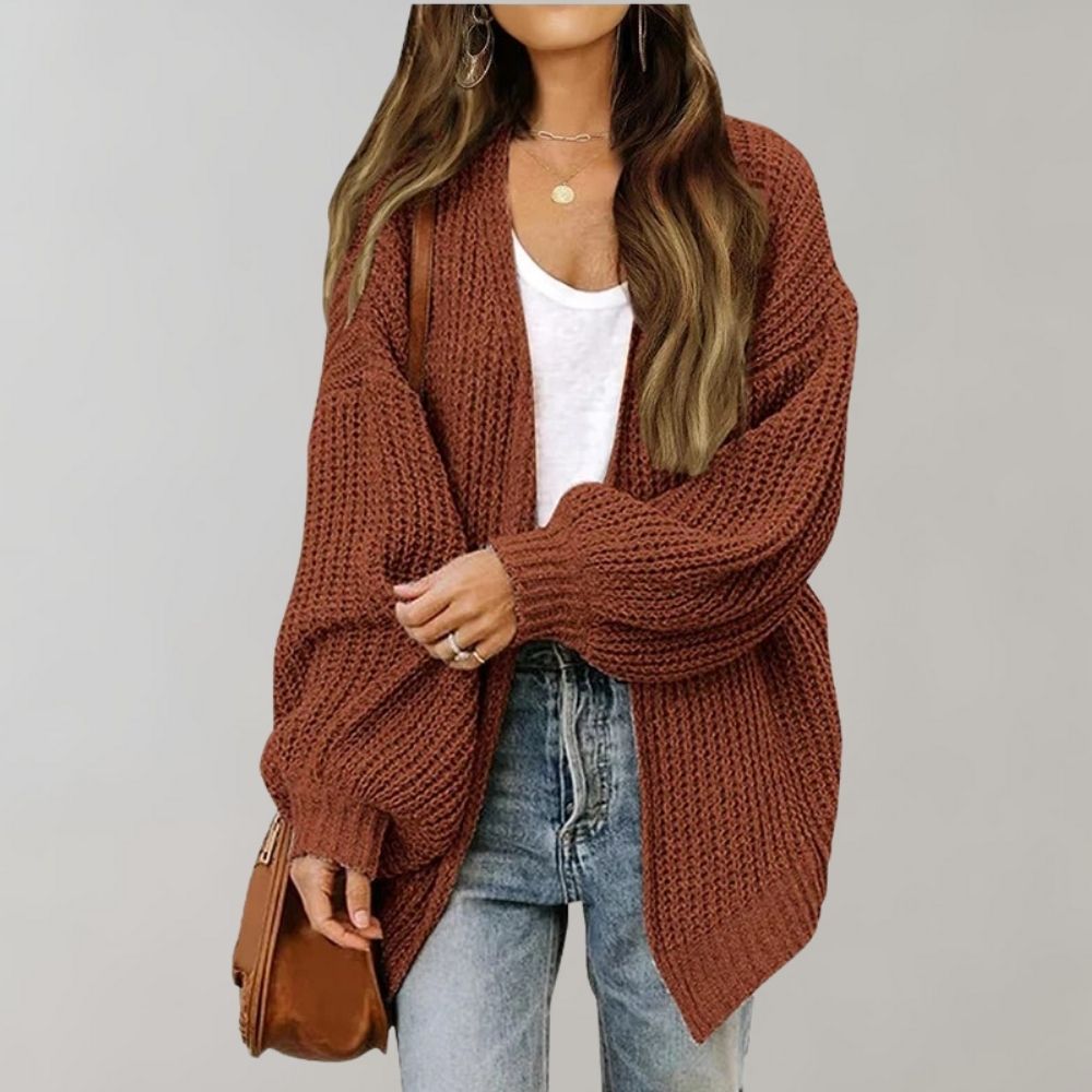 Mara | Offener Damen-Cardigan lässig aus grobem Strick