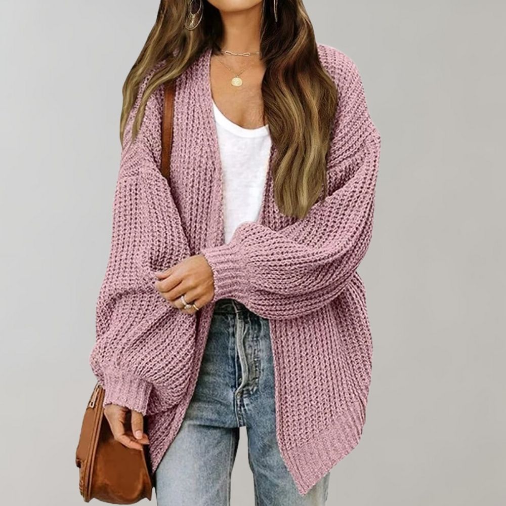 Mara | Offener Damen-Cardigan lässig aus grobem Strick