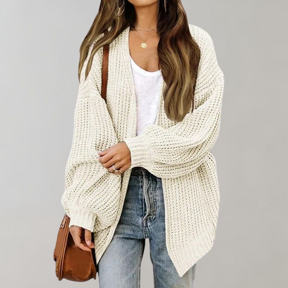 Mara | Offener Damen-Cardigan lässig aus grobem Strick