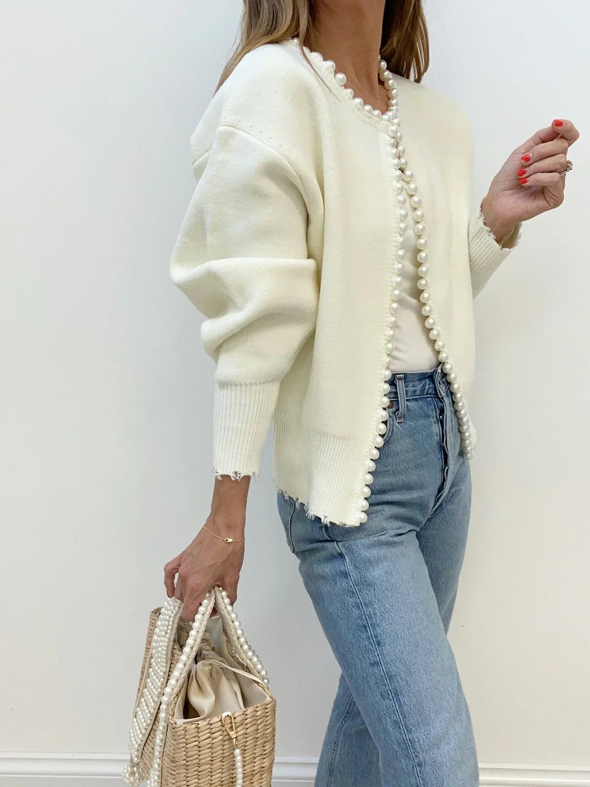 Isabella | Stilvoller Damen-Cardigan mit Perlendekor
