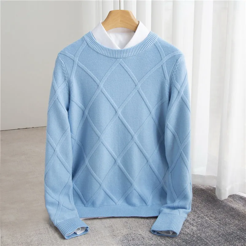 Tim | Schlichter Strickpullover aus feinem Kaschmirstoff