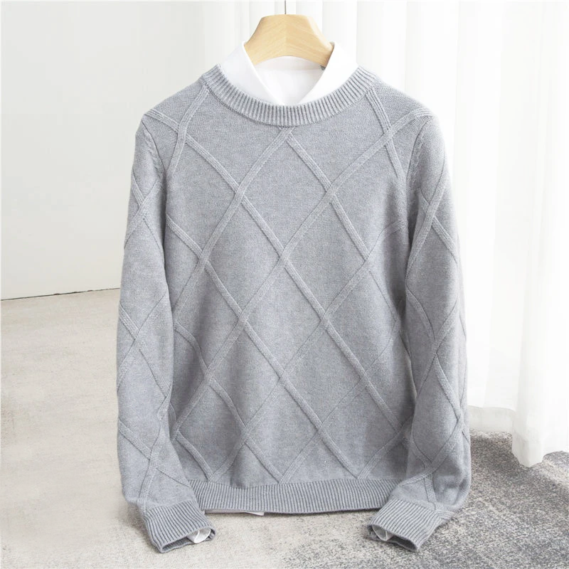 Tim | Schlichter Strickpullover aus feinem Kaschmirstoff