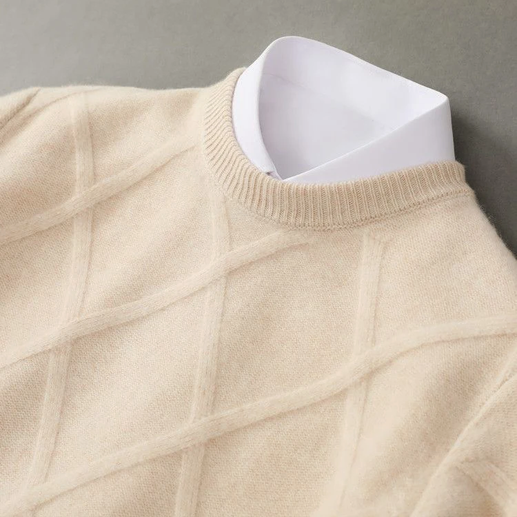 Tim | Schlichter Strickpullover aus feinem Kaschmirstoff