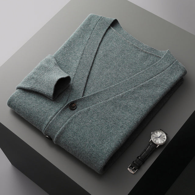 Lukas | Klassische Herren-Strickjacke mit Reißverschluss