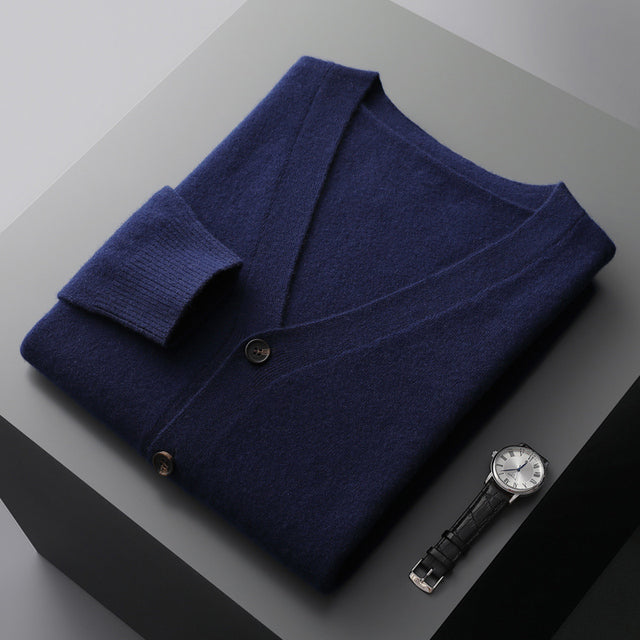 Lukas | Klassische Herren-Strickjacke mit Reißverschluss