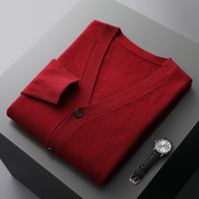 Lukas | Klassische Herren-Strickjacke mit Reißverschluss
