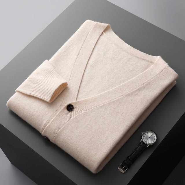 Lukas | Klassische Herren-Strickjacke mit Reißverschluss