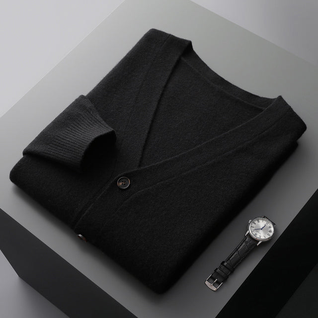 Lukas | Klassische Herren-Strickjacke mit Reißverschluss