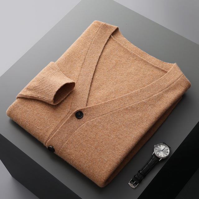 Lukas | Klassische Herren-Strickjacke mit Reißverschluss
