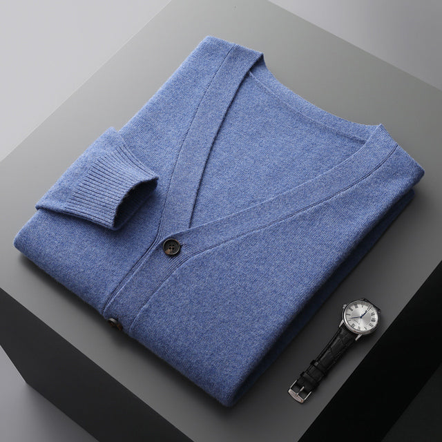 Lukas | Klassische Herren-Strickjacke mit Reißverschluss