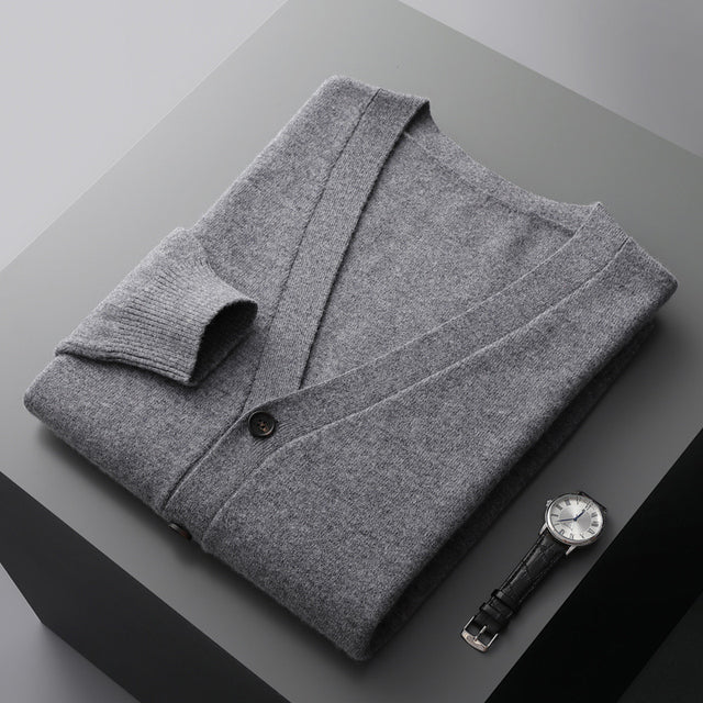Lukas | Klassische Herren-Strickjacke mit Reißverschluss