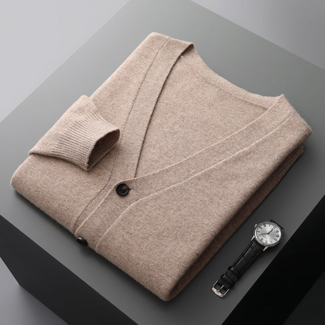 Lukas | Klassische Herren-Strickjacke mit Reißverschluss