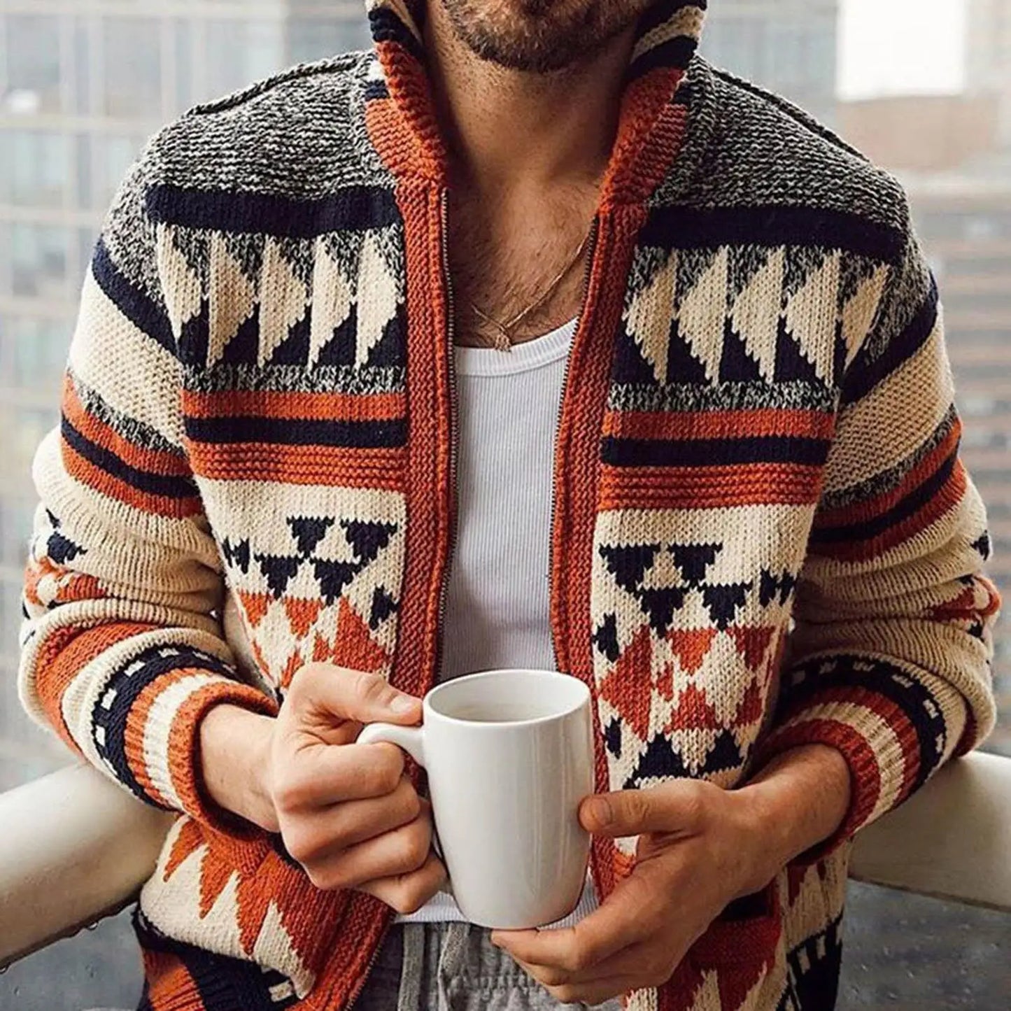 Lukas | Elegante Strickjacke für Herren im Vintage-Stil