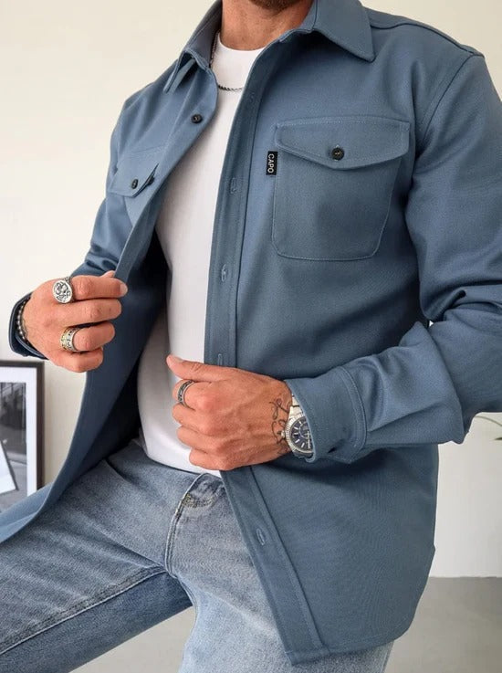 Matthias | Herren Hemdjacke im lässigen Schnitt für Alltag