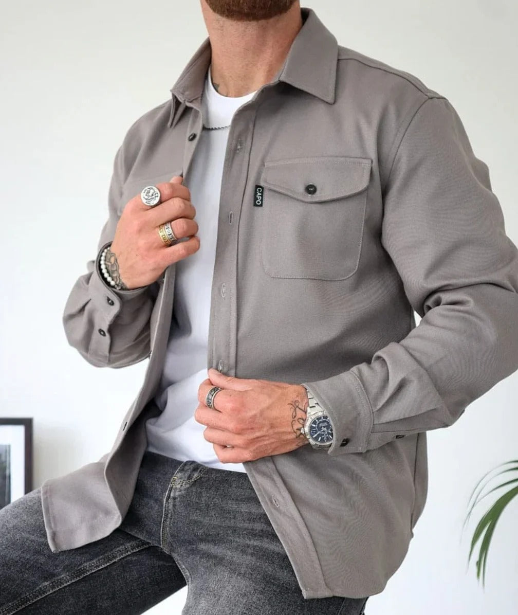 Matthias | Herren Hemdjacke im lässigen Schnitt für Alltag
