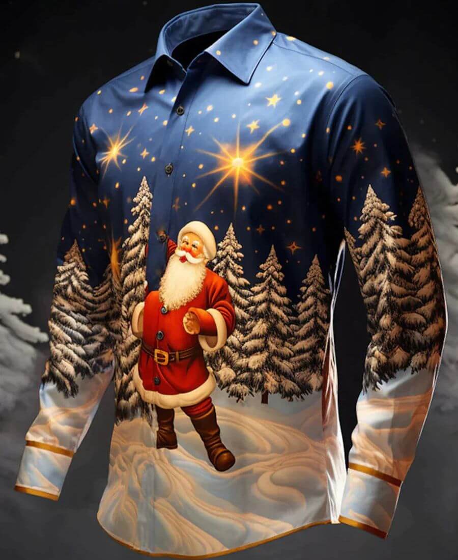 Jonas | Stylisches Herren T-Shirt mit winterlichem Motiv