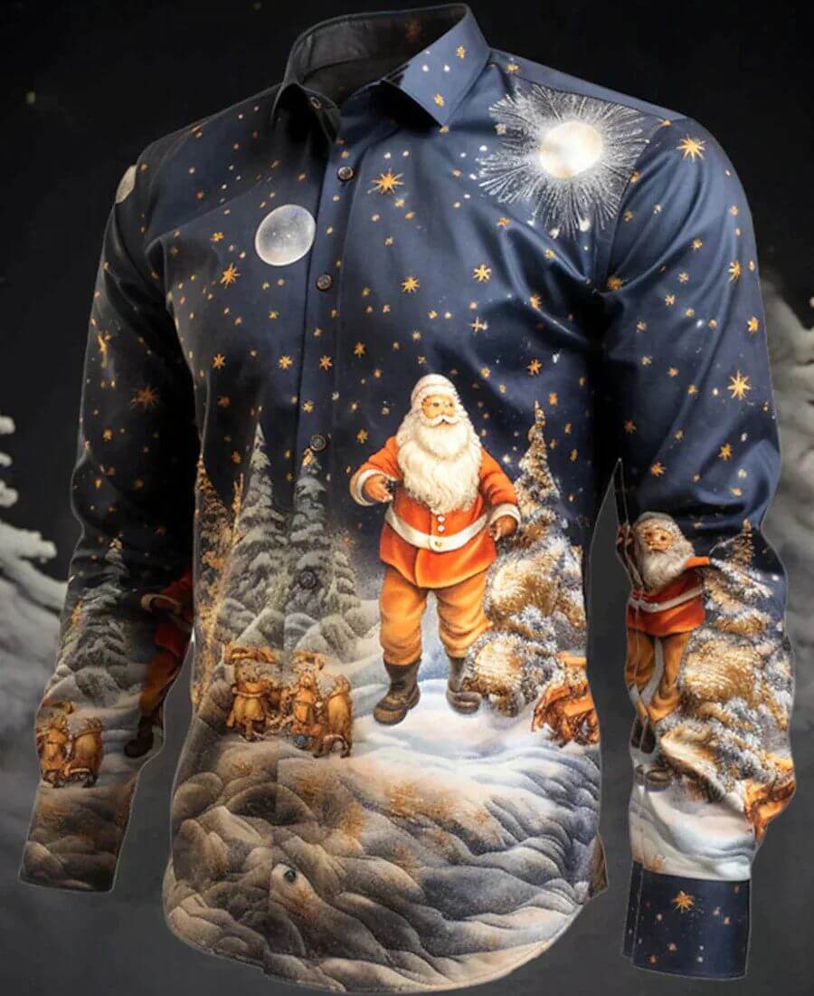Jonas | Stylisches Herren T-Shirt mit winterlichem Motiv
