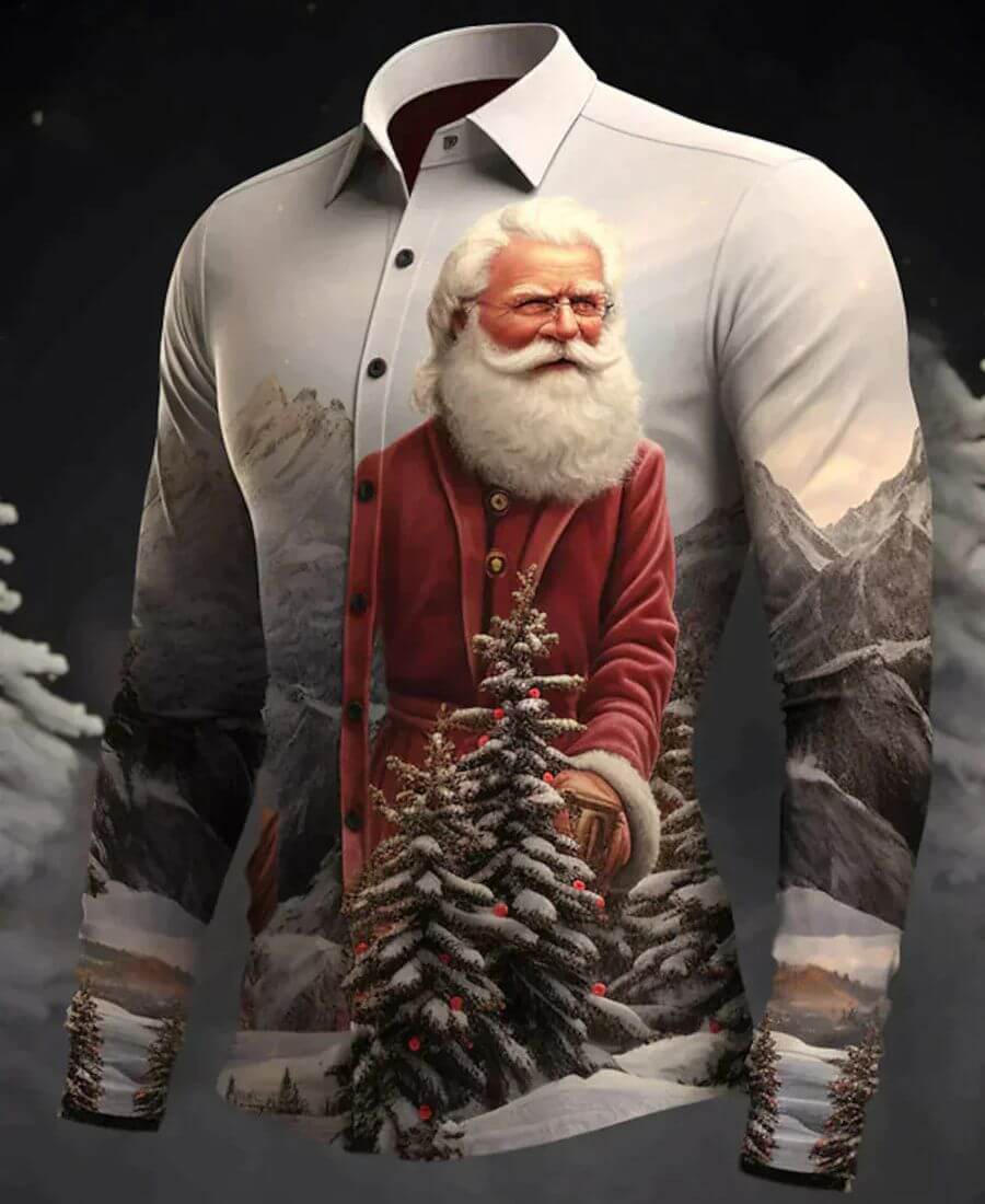 Jonas | Stylisches Herren T-Shirt mit winterlichem Motiv