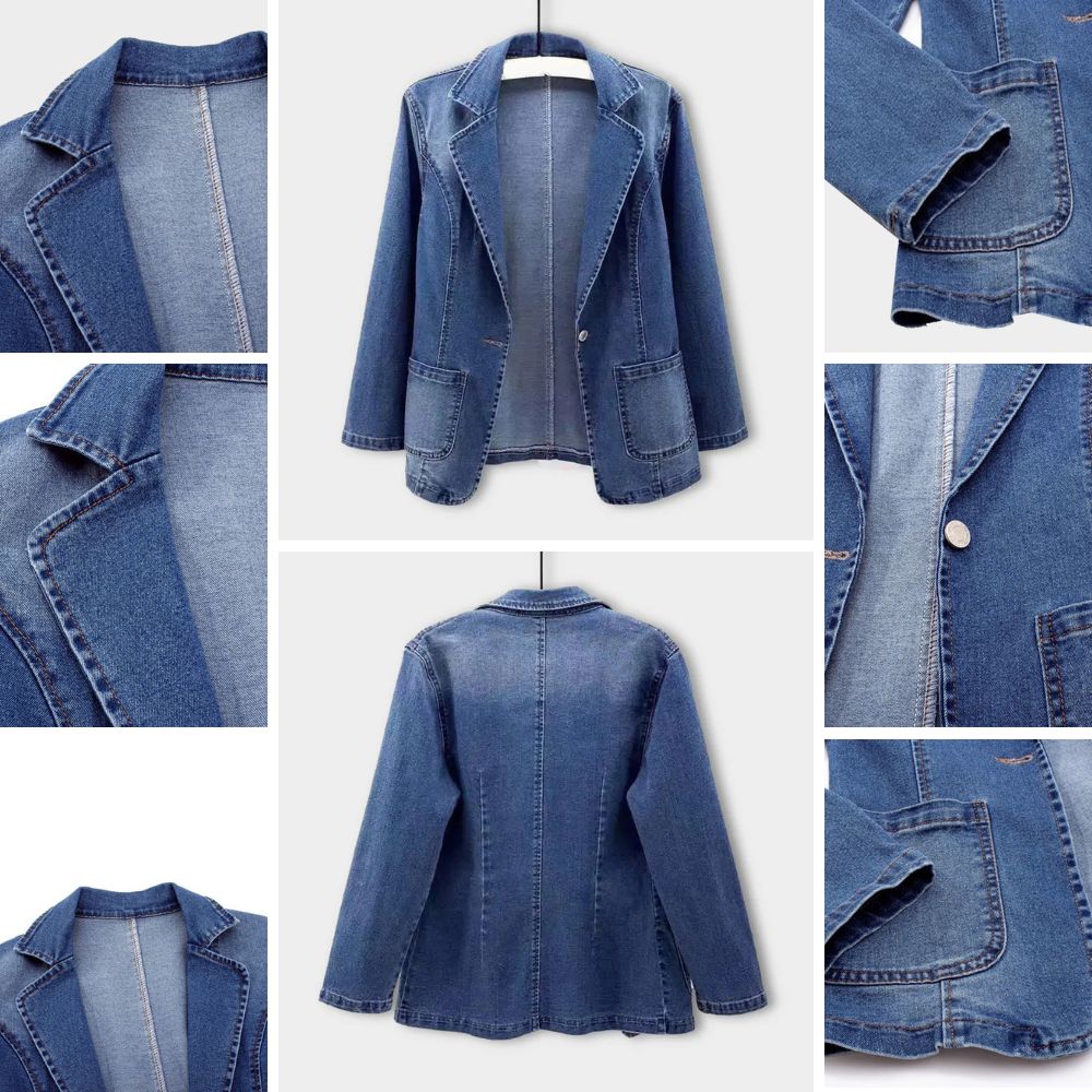 Nina | Modischer Denim-Blazer für Damen im Büro-Look