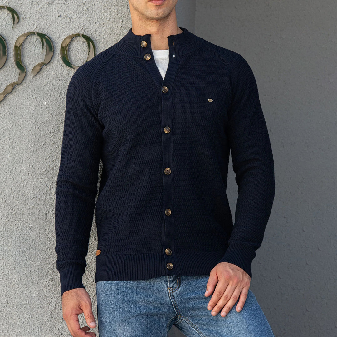 Simon | Herrenjacke aus feinem Strick im zeitlosen Stil
