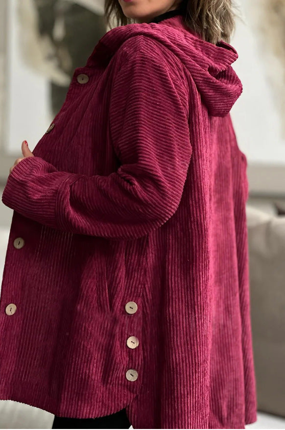 Tilda | Damen-Cordjacke mit Kapuze und modernem Schnitt