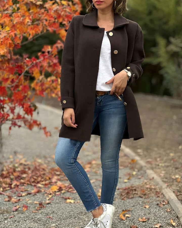 Elena | Schicker Damenmantel mit elegantem Fall