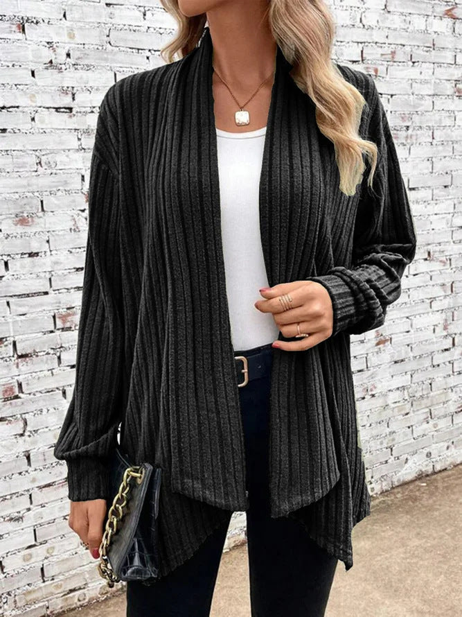 Nina | Eleganter Damen Cardigan im zeitlosen Rippdesign
